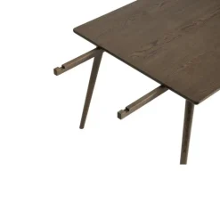 Rechthoekige Eettafels|Houten Eettafels-Leen Bakker Olivine Boas Verlengbare Houten Eettafel 150 cm - Gerookt Eiken