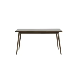 Rechthoekige Eettafels|Houten Eettafels-Leen Bakker Olivine Boas Verlengbare Houten Eettafel 150 cm - Gerookt Eiken
