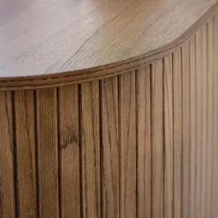 Leen Bakker Olivine Lenn Sideboard Gerookt Eiken - Hout - Schuifdeuren - B 140 cm