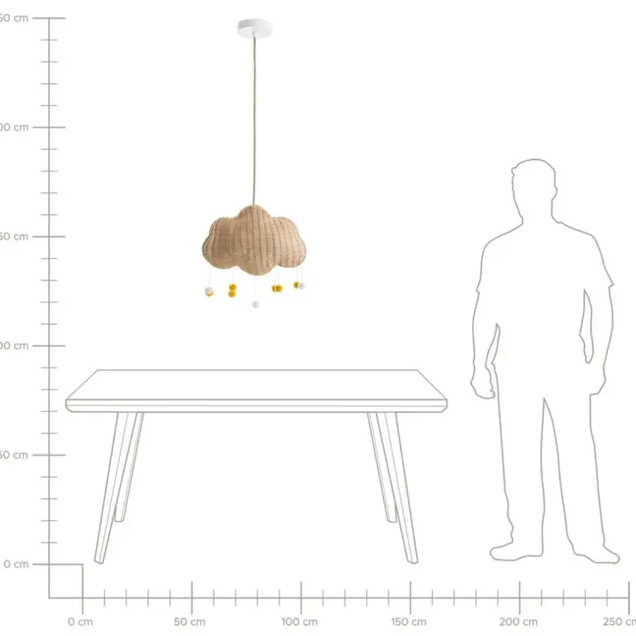 Leen Bakker ONON - Hanglamp - Naturel - Rotan