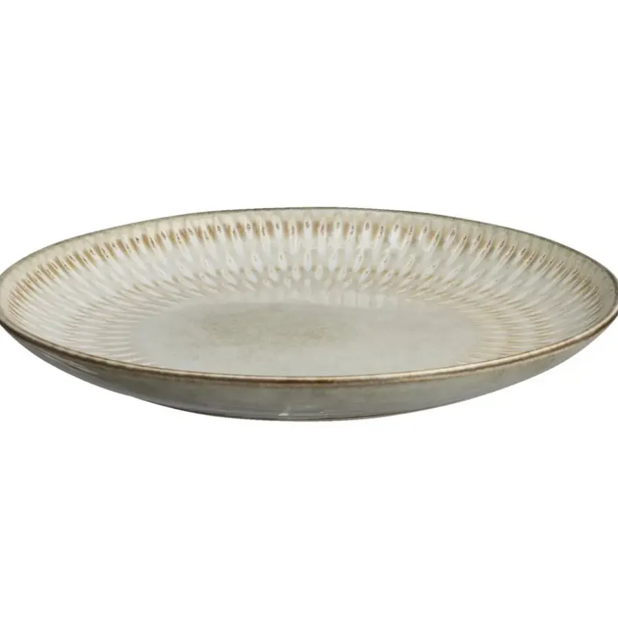 Leen Bakker Ontbijtbord Bodhi - beige stoneware - Ø21,5 cm