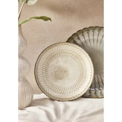 Leen Bakker Ontbijtbord Bodhi - beige stoneware - Ø21,5 cm