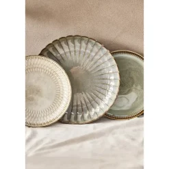 Leen Bakker Ontbijtbord Bodhi - beige stoneware - Ø21,5 cm