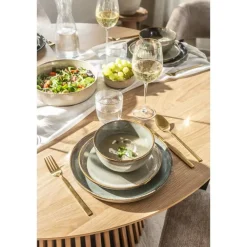 Leen Bakker Ontbijtbord Camille - beige - stoneware - Ø22 cm