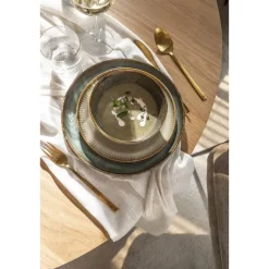 Leen Bakker Ontbijtbord Camille - beige - stoneware - Ø22 cm