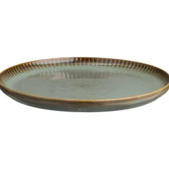 Leen Bakker Ontbijtbord Camille - groen - stoneware - Ø22 cm