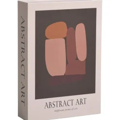 Leen Bakker Opbergboek Abstract Art - beige - 5x23x16 cm