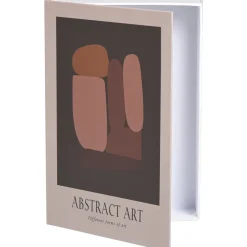 Leen Bakker Opbergboek Abstract Art - beige - 5x23x16 cm