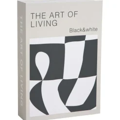 Beelden-Leen Bakker Opbergboek Art of Living zwart/wit - 5x23x16 cm