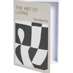 Beelden-Leen Bakker Opbergboek Art of Living zwart/wit - 5x23x16 cm