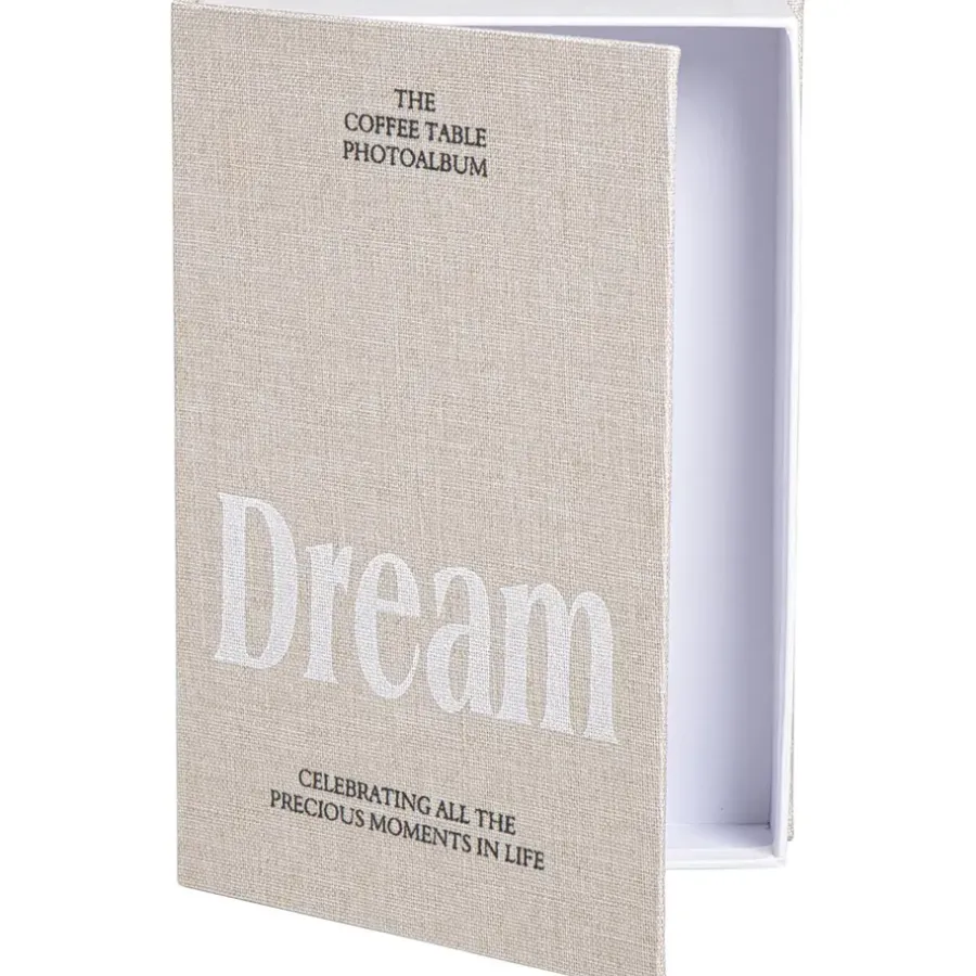 Leen Bakker Opbergboek Dream - naturel - 5x23x16 cm