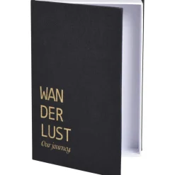 Beelden-Leen Bakker Opbergboek Wanderlust - zwart - 5x23x16 cm