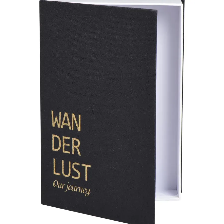 Beelden-Leen Bakker Opbergboek Wanderlust - zwart - 5x23x16 cm