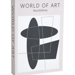 Beelden-Leen Bakker Opbergboek World of Art zwart/wit - 5x30x21 cm