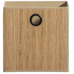 Leen Bakker Opbergbox Kenzi bamboe - naturel - 31x31x31 cm