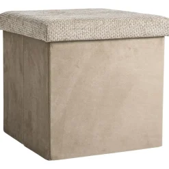 Opbergboxen-Leen Bakker Opbergbox opvouwbaar - bruin - 38x38x38 cm