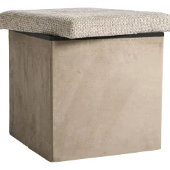 Opbergboxen-Leen Bakker Opbergbox opvouwbaar - bruin - 38x38x38 cm