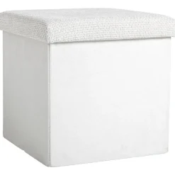 Opbergboxen-Leen Bakker Opbergbox opvouwbaar - off-white - 38x38x38 cm