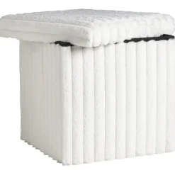 Opbergboxen-Leen Bakker Opbergbox opvouwbaar Fluffy off-white - 38x38x38 cm