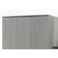 Wandkasten-Rousseau Opbergkast Ray 80cm met 2 deuren en 4 legplanken - grijze eik