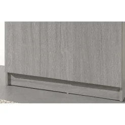 Wandkasten-Rousseau Opbergkast Ray 80cm met 2 deuren en 4 legplanken - grijze eik