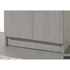 Wandkasten-Rousseau Opbergkast Ray 60cm met 2 deuren en 4 legplanken - grijze eik