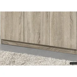 Wandkasten-Rousseau Opbergkast Ray 120cm met 3 deuren en 4 legplanken - sonoma eik