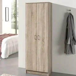 Rousseau Opbergkast Ray 60cm met 2 deuren en 4 legplanken - sonoma eik