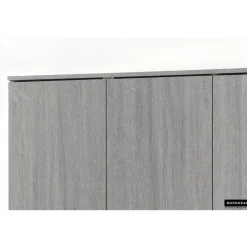 Rousseau Opbergkast Ray 120cm met 3 deuren en 4 legplanken - grijze eik