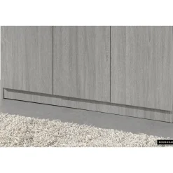 Rousseau Opbergkast Ray 120cm met 3 deuren en 4 legplanken - grijze eik