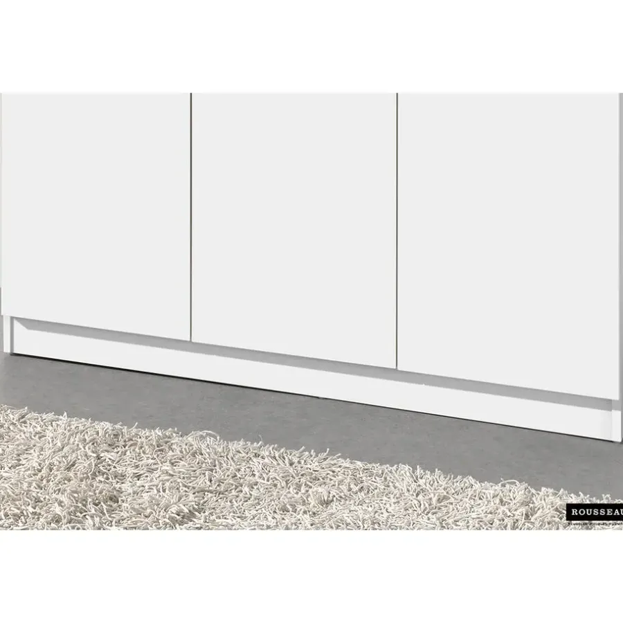 Wandkasten-Rousseau Opbergkast Ray 120cm met 3 deuren en 4 legplanken -wit