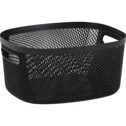 Opbergmanden-Leen Bakker Opbergmand Mesh antraciet - 6,7L