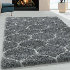 Vloerkleden|Hoogpolige Vloerkleden-Muratap Opera Soft Shaggy Hoogpolig Vloerkleed Grijs - 200x290 CM