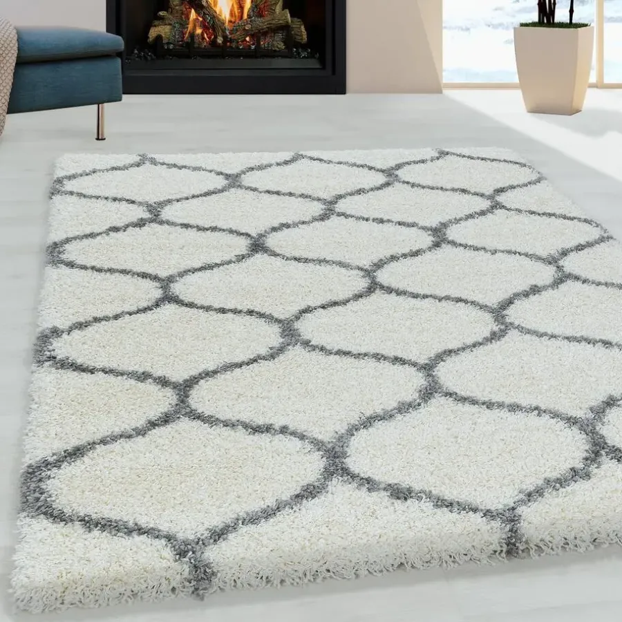Muratap Opera Soft Shaggy Hoogpolig Vloerkleed Cream - 200x290 CM
