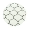 Hoogpolige Vloerkleden|Ronde Vloerkleden-Muratap Opera Soft Shaggy Rond Hoogpolig Vloerkleed Cream - 160 CM ROND