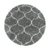 Hoogpolige Vloerkleden|Ronde Vloerkleden-Muratap Opera Soft Shaggy Rond Hoogpolig Vloerkleed Grijs - 160 CM ROND