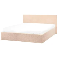 Beliani ORBEY - Bed met opbergruimte - Beige - 140 x 200 cm - Bouclé