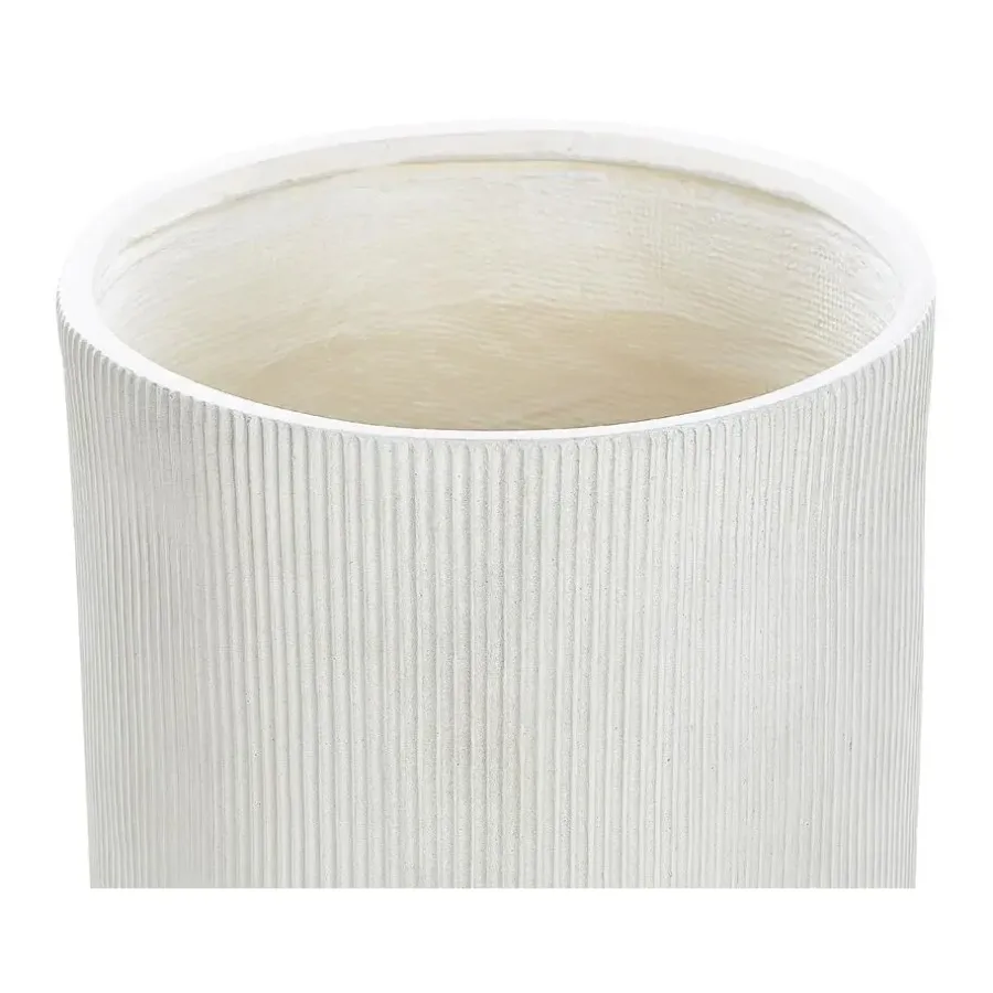 Bloempotten-Beliani OREOI - Bloempot - Wit - 55 x 55 x 55 cm - Kleivezel