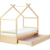 Beliani ORGEVAL - Daybed voor kinderen - Lichtbruin - 90 x 200 cm - Grenenhout