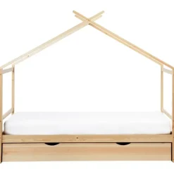 Beliani ORGEVAL - Daybed voor kinderen - Lichtbruin - 90 x 200 cm - Grenenhout