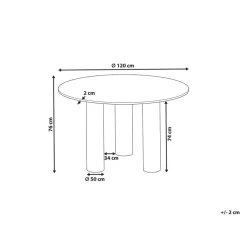 Ronde Eettafels-Beliani ORIN - Eettafel - Donkere houtkleur - MDF