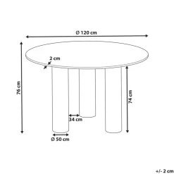 Ronde Eettafels-Beliani ORIN - Eettafel - Donkere houtkleur - MDF