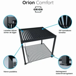 Terrasoverkappingen-Orion Comfort terrasoverkapping 300 x 400 cm antraciet