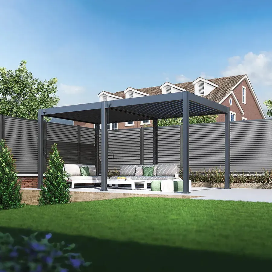 Terrasoverkappingen-Orion Comfort terrasoverkapping 300 x 530 cm antraciet
