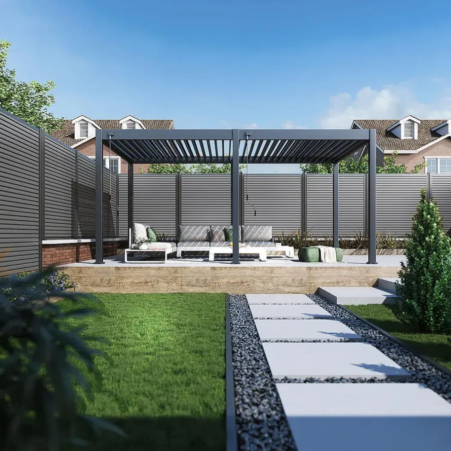 Terrasoverkappingen-Orion Comfort terrasoverkapping 300 x 530 cm antraciet