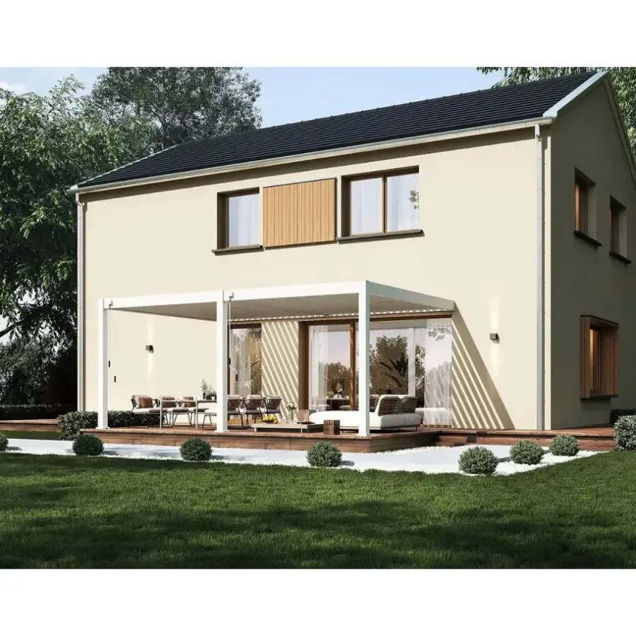 Terrasoverkappingen-Orion Deluxe overkapping muur 400 x 600 cm wit