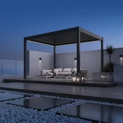 Terrasoverkappingen-Orion Deluxe overkapping elektrisch met LED 300 x 400 antraciet