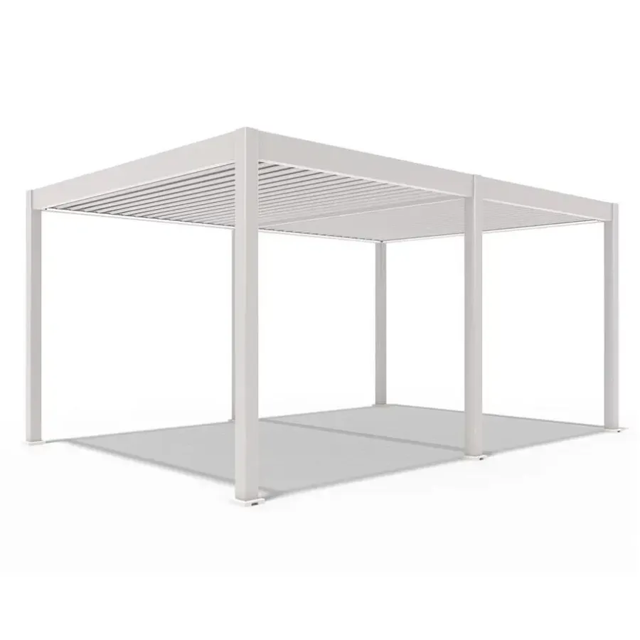 Terrasoverkappingen-Orion Deluxe overkapping elektrisch met LED 360 x 530 cm lichtgrijs