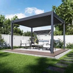 Terrasoverkappingen-Orion Deluxe terrasoverkapping 300 x 400 cm antraciet
