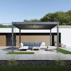 Terrasoverkappingen-Orion Deluxe terrasoverkapping 360 x 400 cm antraciet
